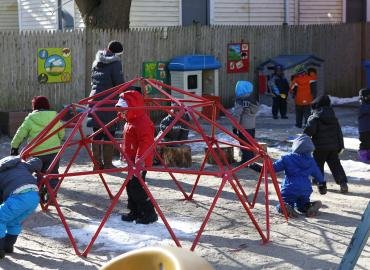 Kids playing outside